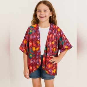 LuLaRoe | Shirts &amp; Tops | Nwt Lularoe Girls Bianka Vest Kimono Size 3 ...